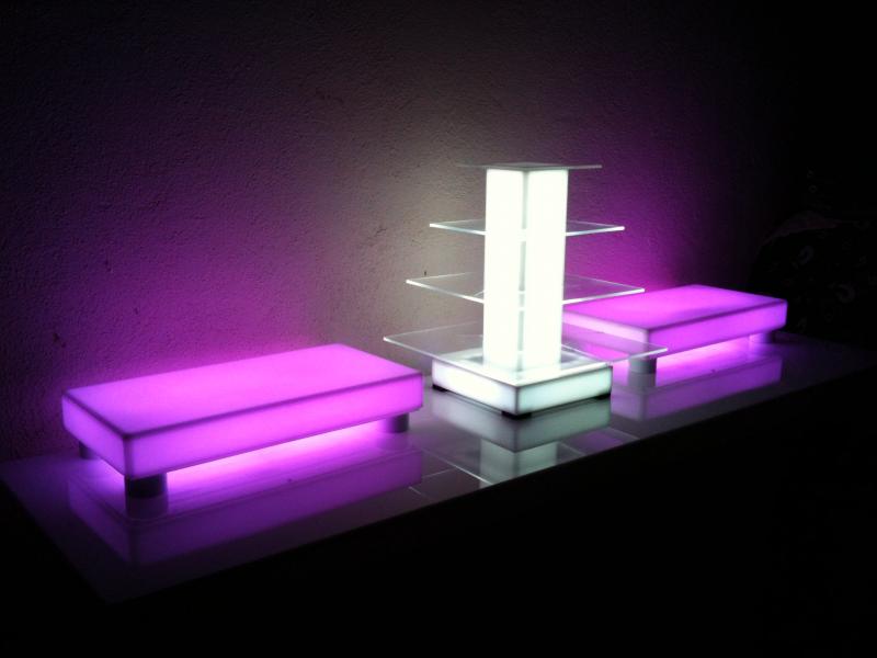 Illuminate Food Display Tables